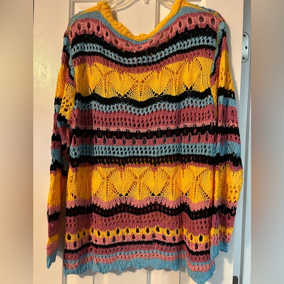 Umgee Multicolor Knit Sweater Top - Picture 5 of 7